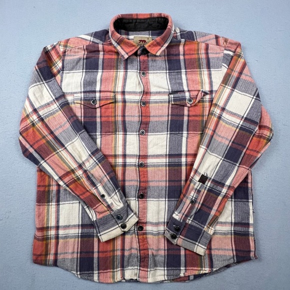 Dakota Grizzly Other - Dakota Grizzly Flannel Shirt Mens XL Red Plaid Cotton Herringbone Outdoor Casual